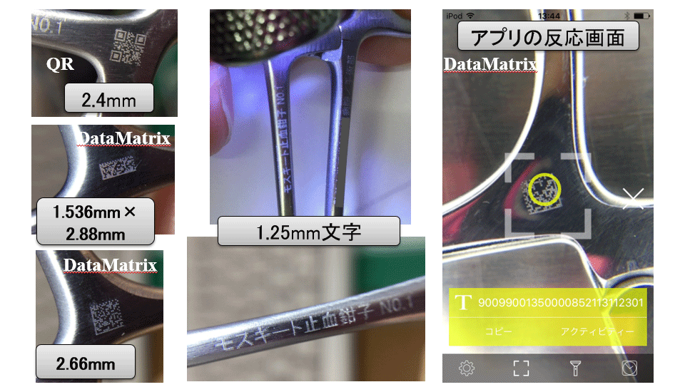 マーキング技術QRコード,DataMatrix